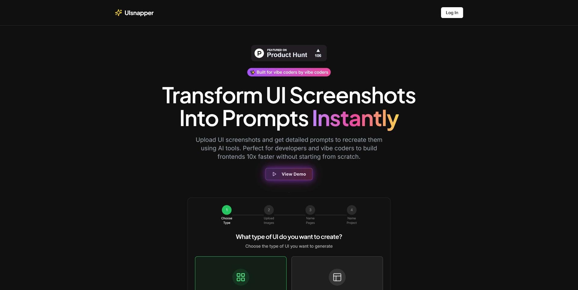 UIsnapper - 将UI截图转换为详细设计提示的AI工具