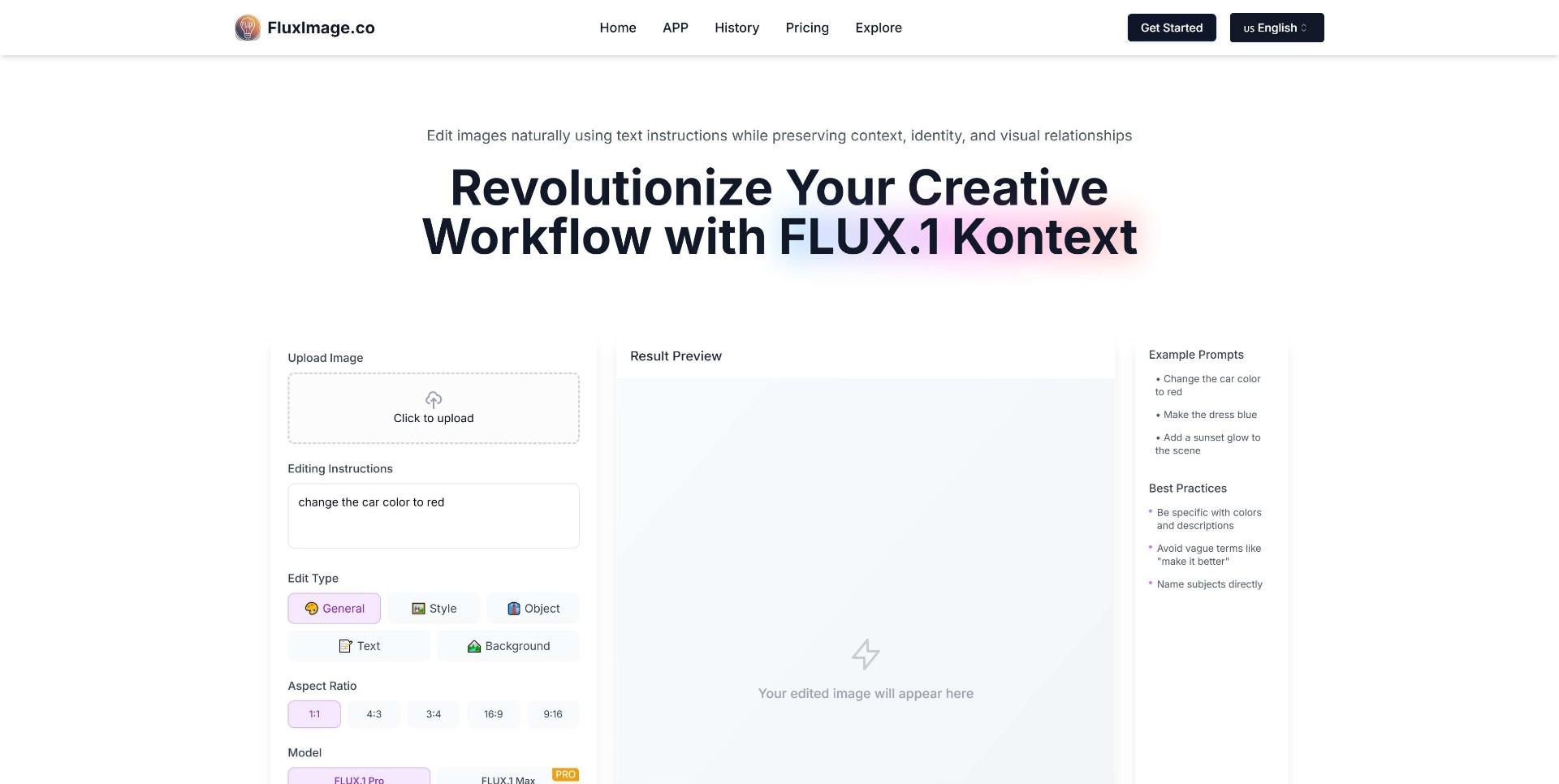 Flux1 Kontext - Black Forest Labs 开发的专业图像到图像编辑模型